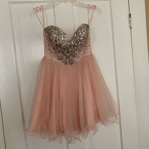 short pink party dress